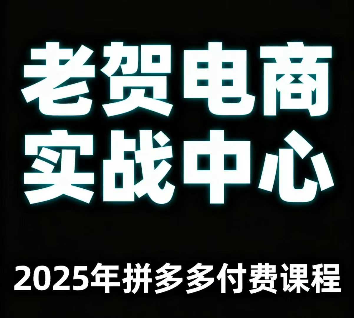 老贺电商2025年拼多多付费课程，用通俗易懂的方法告诉你多多怎么玩-爱找项目网