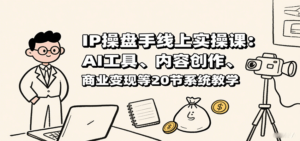 IP操盘手线上实操课：AI工具、内容创作、商业变现等20节系统教学-爱找项目网