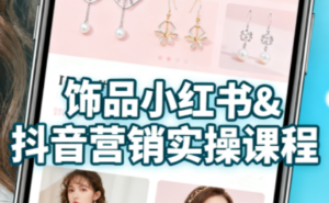 抖音+小红书饰品卖货：货源、开店、内容全教会-爱找项目网