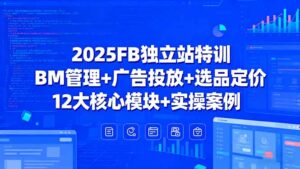 2025FB独立站特训，BM管理+广告投放+选品定价，12大核心模块+实操案例-爱找项目网