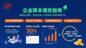 企业降本增效指南：搭建线上团队，省社保/聚人才/降成本/实现利润最大化-爱找项目网