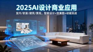 2025AI设计商业应用：室内/软装/建筑/景观，智能设计+效果图+动画实战-爱找项目网