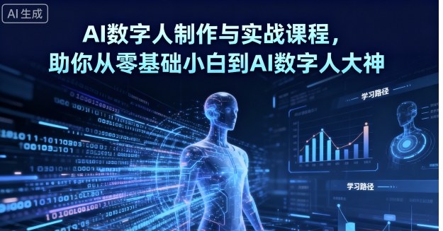 AI数字人制作与实战课程，助你从零基础小白到AI数字人大神-爱找项目网