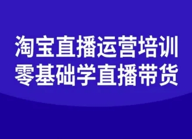淘宝直播运营培训-零基础学会直播卖货-爱找项目网