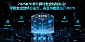 2025B2B新外贸转型全链路实操：掌握渔塘营销方法论，实现询盘量提升300%-爱找项目网