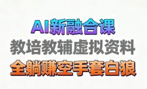 育儿教学教培新玩法，AI生成教学视频，市场大，操作简单，变现天花板非常高-爱找项目网