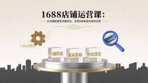 1688店铺运营课：从店铺搭建到流量转化，实现B端电商的高效运营-爱找项目网