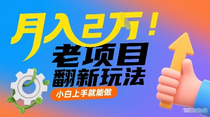 月入2W！老项目翻新玩法，小白上手就能做，非常容易上手-爱找项目网