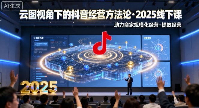 云图视角下的抖音经营方法论,2025线下课,助力商家规模化经营,提效经营(录音+字幕)-爱找项目网