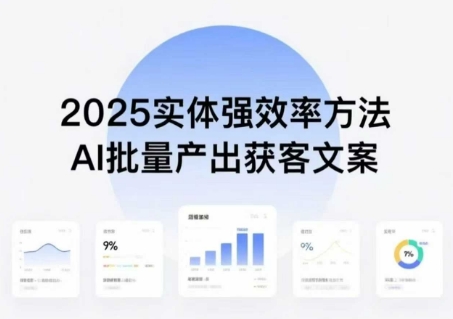 实体强效率方法：AI批量产出获客文案，2025年普通人拥抱AI，实现实体创收-爱找项目网