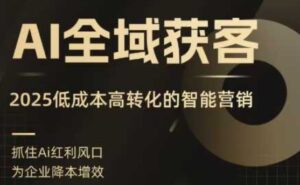 AI全域获客实训营，2025低成本高转化的智能营销，精准找客，高效营销-爱找项目网