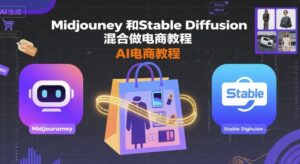 Midjourney和Stable Diffusion混合做电商教程-ai电商教程-爱找项目网