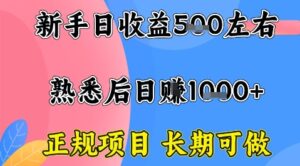 全年可变现项目，收益高无门槛，正规项目，长期可做，一天收益1k+一台电脑在家创业【揭秘】-爱找项目网
