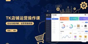 TK店铺运营实操课：后台功能详解，商品上架流程，运营思路拆解-爱找项目网