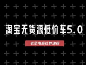 淘宝无货源价车5.0，​2025最新VIP淘宝无货源课程，1688代发，蓝海选品，零成本创业首选(更新)-爱找项目网