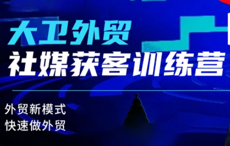大卫老师·外贸社媒获客独家训练营(更新10月)-爱找项目网