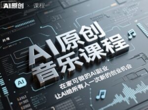 AI原创音乐课程，在家可做的Ai副业，让Ai给所有人一次新的创业机会-爱找项目网