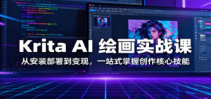 Krita AI 绘画实战课：从安装部署到变现，一站式掌握创作核心技能-爱找项目网