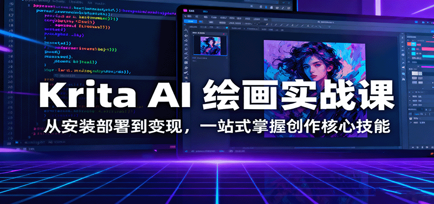 Krita AI 绘画实战课:从安装部署到变现,一站式掌握创作核心技能-爱找项目网
