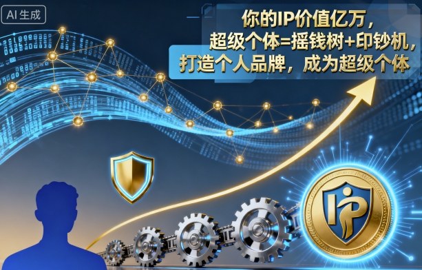 你的IP价值亿万,超级个体=摇钱树+印钞机,打造个人品牌,成为超级个体-爱找项目网