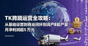 TK跨境运营全攻略:从基础设置到商业闭环到低成本量产,月净利润超5万美元-爱找项目网