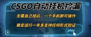 游戏自动挂G捡漏,一个手机即可操作,当天可操作见到结果,新手小白轻松月入1W+【揭秘】-爱找项目网