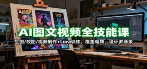 AI图文视频全技能课：生图/改图/视频制作+Lora训练，覆盖电商 、设计多场景-爱找项目网