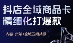 金戈·抖店爆单陪跑课-抖音小店爆单陪跑(更新10月)-爱找项目网