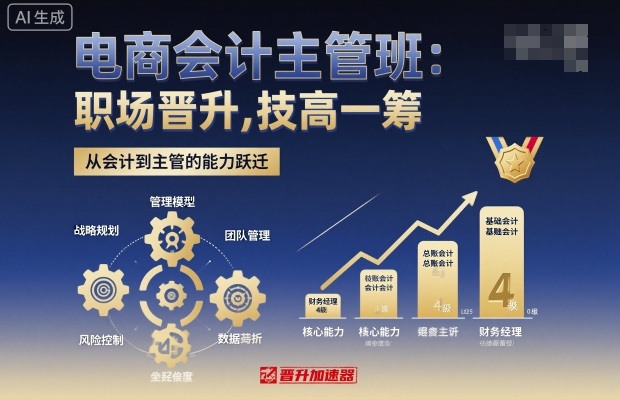 电商会计主管班,职场晋升,技高一筹-爱找项目网