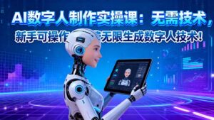 AI数字人制作实操课:无需技术,新手可操作,免费无限生成数字人技术!-爱找项目网