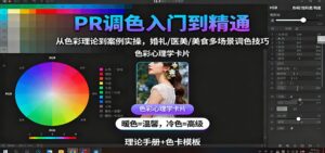 PR调色入门到精通：从色彩理论到案例实操，婚礼/医美/美食多场景调色技巧-爱找项目网