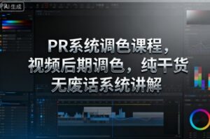 PR系统调色课程，视频后期调色，纯干货无废话系统讲解-爱找项目网