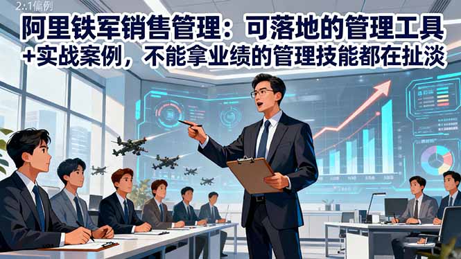 阿里铁军销售管理:可落地的管理工具+实战案例,不能拿业绩的管理都在扯淡-爱找项目网