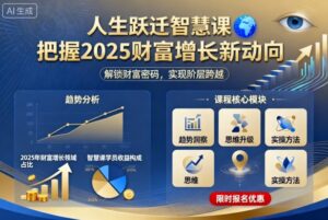 人生跃迁智慧课，把据2025财富增长新动向-爱找项目网