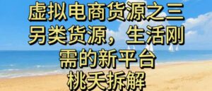 虚拟电商之三另类的货源，生活刚需的新平台-爱找项目网