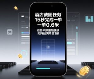 酒店截图任务，15秒完成一单，一单0.6米，任务不限量随便接，矩阵拉满单日3张【揭秘】-爱找项目网