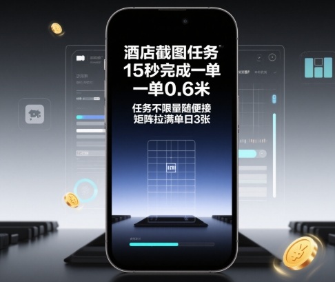 酒店截图任务,15秒完成一单,一单0.6米,任务不限量随便接,矩阵拉满单日3张【揭秘】-爱找项目网