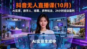 抖音无人直播课(10月-爱找项目网