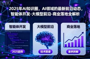 2025年AI知识圈,AI领域的最新前沿动态,智能体开发-大模型前沿-商业落地全解析-爱找项目网