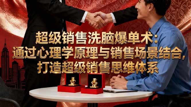 超级销售洗脑爆单术:通过心理学原理与销售场景结合,打造超级销售思维体系-爱找项目网