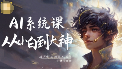 AI系统课程,从小白到大神系统学AI,AI声音-AI绘画-AI视频一门课全掌握-爱找项目网