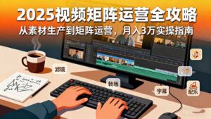 2025短视频矩阵运营全攻略:从素材生产到矩阵运营,月入3万实操指南-爱找项目网