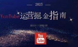 2025油管YouTuBe运营掘金指南，全方位帮你从零搭建油管运营体系-爱找项目网
