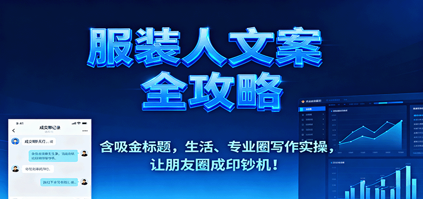 服装人文案全攻略，含吸金标题，生活、专业圈写作实操，让朋友圈成印钞机！-爱找项目网