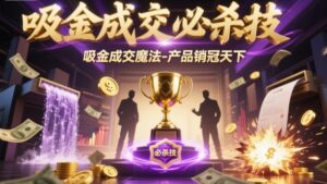 吸金成交必杀技，吸金成交魔法-产品销冠天下-爱找项目网