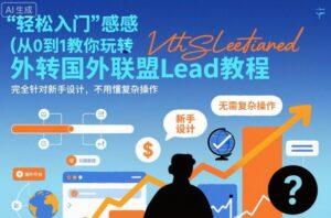 国外联盟賺美刀项目，从0到1教你玩转国外联盟Lead教程，纯新手可操作性100%-爱找项目网