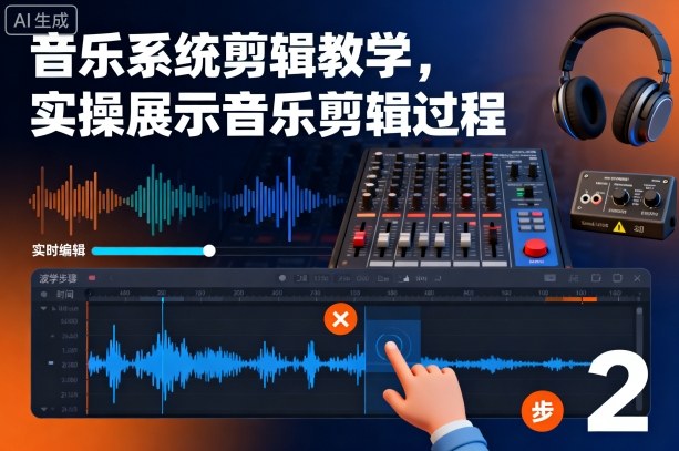 音乐系统剪辑教学，实操展示音乐剪辑过程-爱找项目网