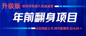 项目讲解年入百万：小白轻松上手，纯手机操作.日入2k+-爱找项目网