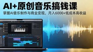 AI+原创音乐搞钱课：掌握AI音乐制作与商业变现，月入6000+低成本高收益-爱找项目网