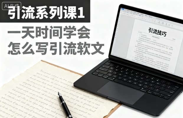 引流系列课1，一天时间学会怎么写引流软文-爱找项目网